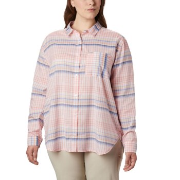 Columbia Overhemd Dames, PFG Sun Drifter II Long Sleeve Plus Size Gekleurd, 48RFCHOTM